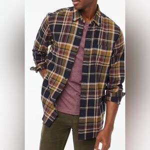 NWT J Crew LS Classic Plaid Flannel Shirt